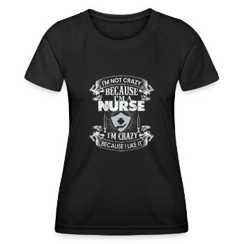 Crazy nurse - Women's Functional T-Shirt - black - Front - AI Model Female 172 light (172cm)
