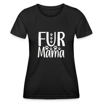 Fell-Mama - Frauen Funktions-T-Shirt - Schwarz - Vorne - AI Model Female 172 light (172cm)
