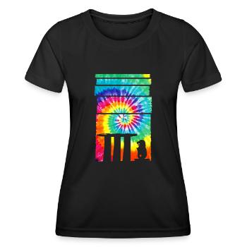 Souvenir de Singapour - T-shirt sport Femme - noir - Devant - AI Model Female 172 light (172cm)