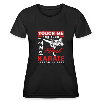 Karaté Martial Artist Fighter - T-shirt sport Femme - noir - Devant - AI Model Female 172 light (172cm)