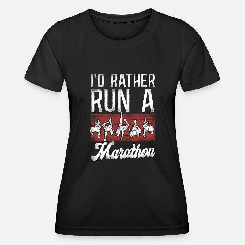 Running Runner Half Marathon - Women's Functional T-Shirt - black