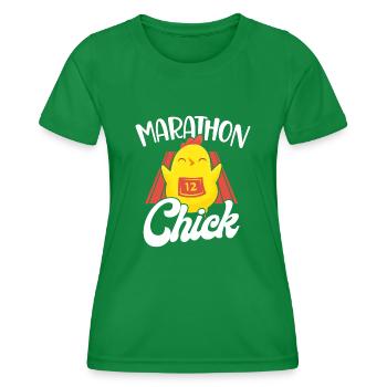 Running Runner Half Marathon - Women's Functional T-Shirt - kelly green - Front - AI Model Female 172 dark (172cm)