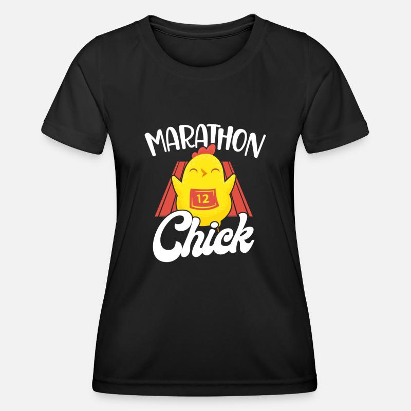 Running Runner Half Marathon - Women's Functional T-Shirt - black
