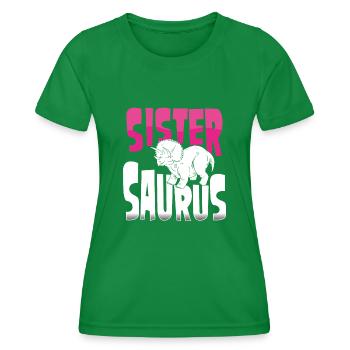 Sister Triceratops - Women's Functional T-Shirt - kelly green - Front - AI Model Female 172 dark (172cm)