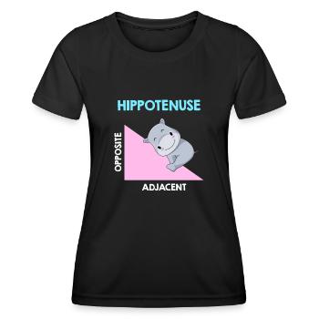 Analyse de l’algèbre d’Hippotenuse - T-shirt sport Femme - noir - Devant - AI Model Female 172 light (172cm)