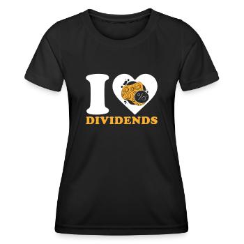 Dividend Shareholder Shares - Women's Functional T-Shirt - black - Front - AI Model Female 172 light (172cm)