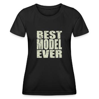 Meilleur modèle de cadeau de modèle - T-shirt sport Femme - noir - Devant - AI Model Female 172 light (172cm)