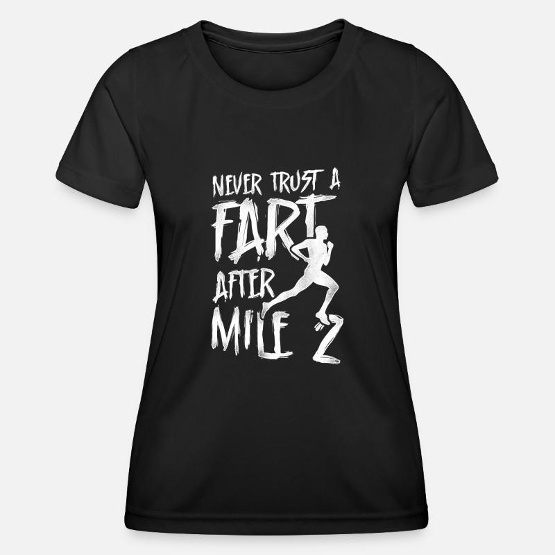 Running Runner Half Marathon - Women's Functional T-Shirt - black
