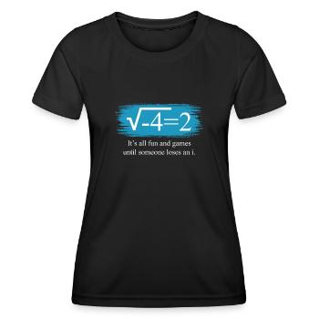 Lustiger Mathe Spruch Komplexe Zahlen - Frauen Funktions-T-Shirt - Schwarz - Vorne - AI Model Female 172 light (172cm)