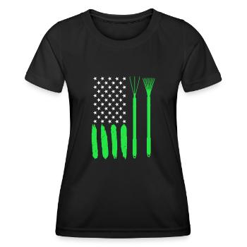USA Gardener Data Center Gardening - Women's Functional T-Shirt - black - Front - AI Model Female 172 light (172cm)