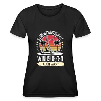 Windsurfen Windsurfer Windsurf - Frauen Funktions-T-Shirt - Schwarz - Vorne - AI Model Female 172 light (172cm)