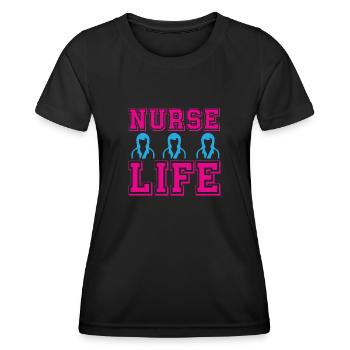 Krankenschwester Krankenhaus Not - Frauen Funktions-T-Shirt - Schwarz - Vorne - AI Model Female 172 light (172cm)