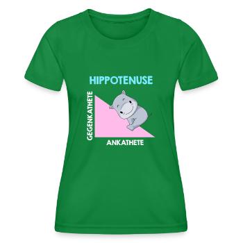 Hippotenuse Algebra Analysis - Frauen Funktions-T-Shirt - Kelly Green - Vorne - AI Model Female 172 dark (172cm)
