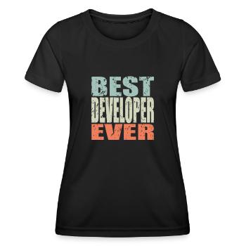 Best Entwickler ever Entwickler Geschenk - Frauen Funktions-T-Shirt - Schwarz - Vorne - AI Model Female 172 light (172cm)