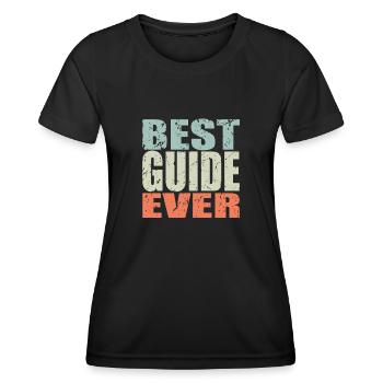 Meilleur guide jamais Guide Cadeau - T-shirt sport Femme - noir - Devant - AI Model Female 172 light (172cm)