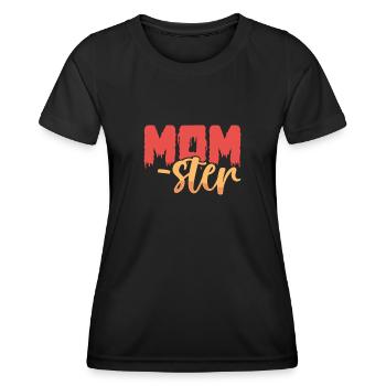 Momster effrayant - T-shirt sport Femme - noir - Devant - AI Model Female 172 light (172cm)