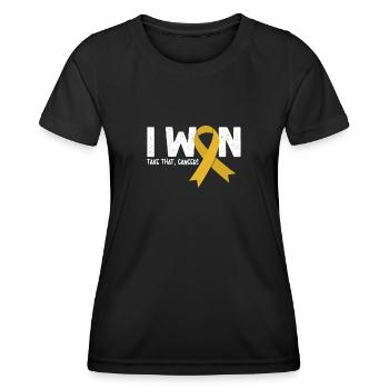 I Won Take It Cancer, Kinder Krebs - Frauen Funktions-T-Shirt - Schwarz - Vorne - AI Model Female 172 light (172cm)