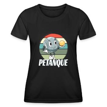 Kugelspiel Petanque Treffer Petanque Spieler - Frauen Funktions-T-Shirt - Schwarz - Vorne - AI Model Female 172 light (172cm)
