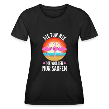 Die tun nix die wollen nur saufen - Frauen Funktions-T-Shirt - Schwarz - Vorne - AI Model Female 172 light (172cm)