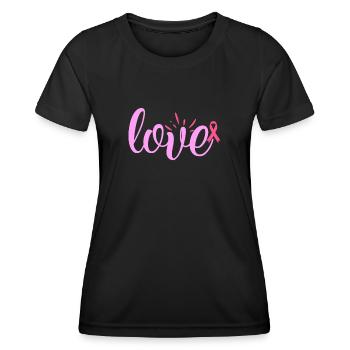 Liebe - Frauen Funktions-T-Shirt - Schwarz - Vorne - AI Model Female 172 light (172cm)