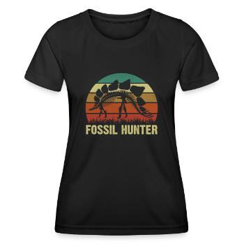 Archaeology Saying - Fossil Hunter - Frauen Funktions-T-Shirt - Schwarz - Vorne - AI Model Female 172 light (172cm)