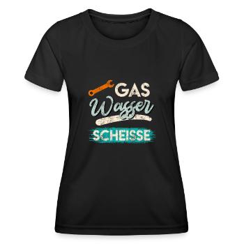 Gas Wasser Scheiße - Frauen Funktions-T-Shirt - Schwarz - Vorne - AI Model Female 172 light (172cm)