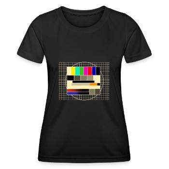 Test image transmission pause - Women's Functional T-Shirt - black - Front - AI Model Female 172 light (172cm)