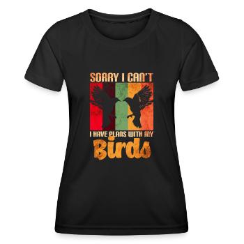 Bird Lovers Birds - Women's Functional T-Shirt - black - Front - AI Model Female 172 light (172cm)