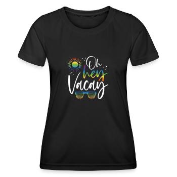 Oh Hey Sommerferien - Frauen Funktions-T-Shirt - Schwarz - Vorne - AI Model Female 172 light (172cm)