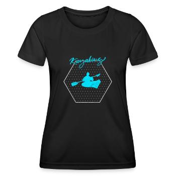Kayak fahren - Frauen Funktions-T-Shirt - Schwarz - Vorne - AI Model Female 172 light (172cm)