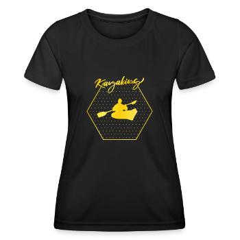 Kayak fahren - Frauen Funktions-T-Shirt - Schwarz - Vorne - AI Model Female 172 light (172cm)