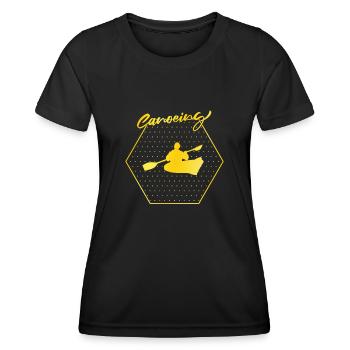Kanu fahren - Frauen Funktions-T-Shirt - Schwarz - Vorne - AI Model Female 172 light (172cm)
