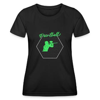 Paintball - T-shirt sport Femme - noir - Devant - AI Model Female 172 light (172cm)