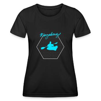 Kayak fahren - Frauen Funktions-T-Shirt - Schwarz - Vorne - AI Model Female 172 light (172cm)