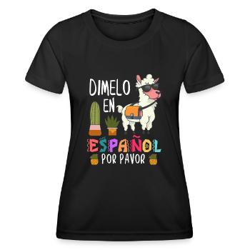 Spanischlehrer, Spanisch Unterrichten - Frauen Funktions-T-Shirt - Schwarz - Vorne - AI Model Female 172 light (172cm)