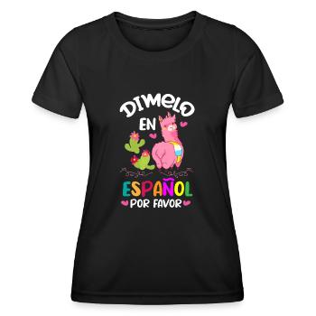 Spanischlehrer, Spanisch Unterrichten - Frauen Funktions-T-Shirt - Schwarz - Vorne - AI Model Female 172 light (172cm)