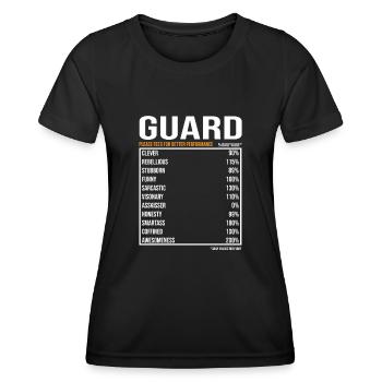 Gardien de sécurité Garde Cadeau de garde - T-shirt sport Femme - noir - Devant - AI Model Female 172 light (172cm)