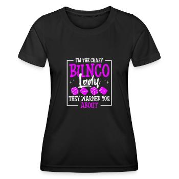 Cray Bunco Lady design for a Bunco Babe - Women's Functional T-Shirt - black - Front - AI Model Female 172 light (172cm)