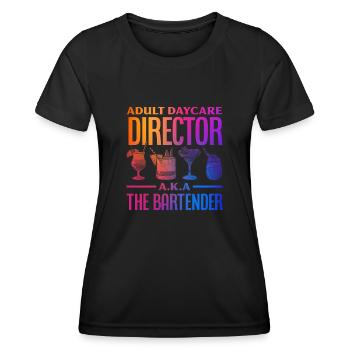 Barkeeper - Frauen Funktions-T-Shirt - Schwarz - Vorne - AI Model Female 172 light (172cm)