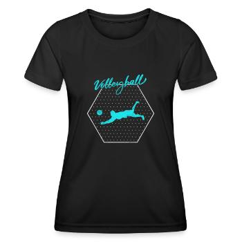 Volleyball - Women's Functional T-Shirt - black - Front - AI Model Female 172 light (172cm)