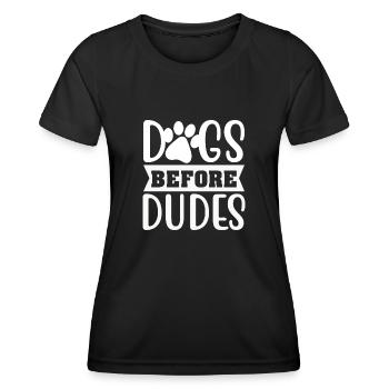 Hunde vor Kerlen - Frauen Funktions-T-Shirt - Schwarz - Vorne - AI Model Female 172 light (172cm)
