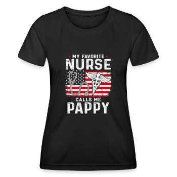 Nurse Hospital Emergency Doctor Paramedic - Women's Functional T-Shirt - black - Front - AI Model Female 172 light (172cm)