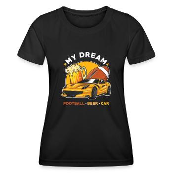 Football Beer Cars - Women's Functional T-Shirt - black - Front - AI Model Female 172 light (172cm)