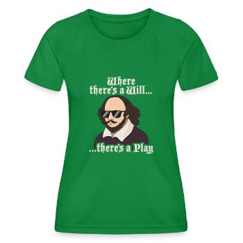 William Shakespeare Théâtre Littérature - T-shirt sport Femme - vert - Devant - AI Model Female 172 dark (172cm)