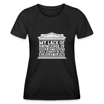 Mythologie grecque Dieu grec ancien - T-shirt sport Femme - noir - Devant - AI Model Female 172 light (172cm)