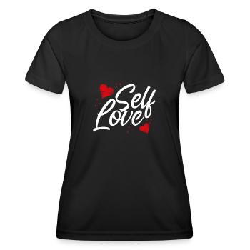 Amour de soi en couple - T-shirt sport Femme - noir - Devant - AI Model Female 172 light (172cm)