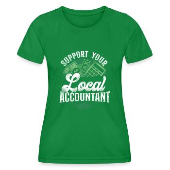 Comptable Teneur de livres Comptabilité - T-shirt sport Femme - vert - Devant - AI Model Female 172 dark (172cm)
