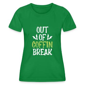 Sortir du cercueil casser - T-shirt sport Femme - vert - Devant - AI Model Female 172 dark (172cm)