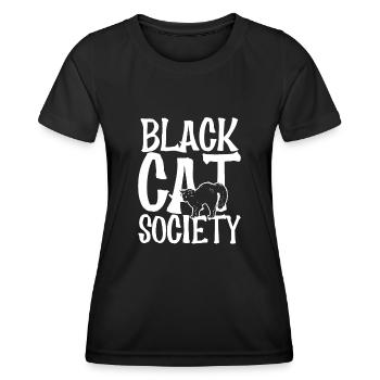 Gesellschaft Der Schwarzen Katzen - Frauen Funktions-T-Shirt - Schwarz - Vorne - AI Model Female 172 light (172cm)