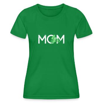 Maman VÉLO DE MONTAGNE - T-shirt sport Femme - vert - Devant - AI Model Female 172 dark (172cm)